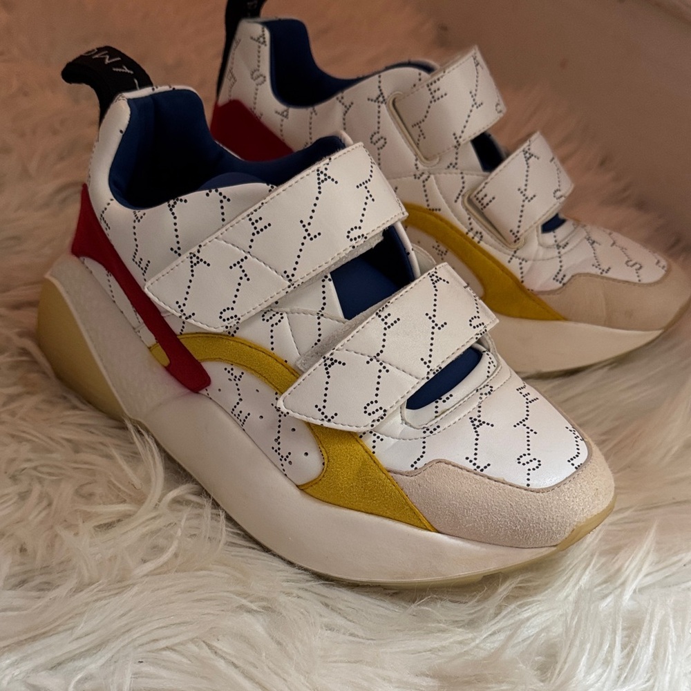 Stella McCartney White and Yellow Sneakers